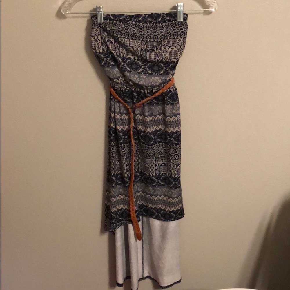 Strapless high low dress